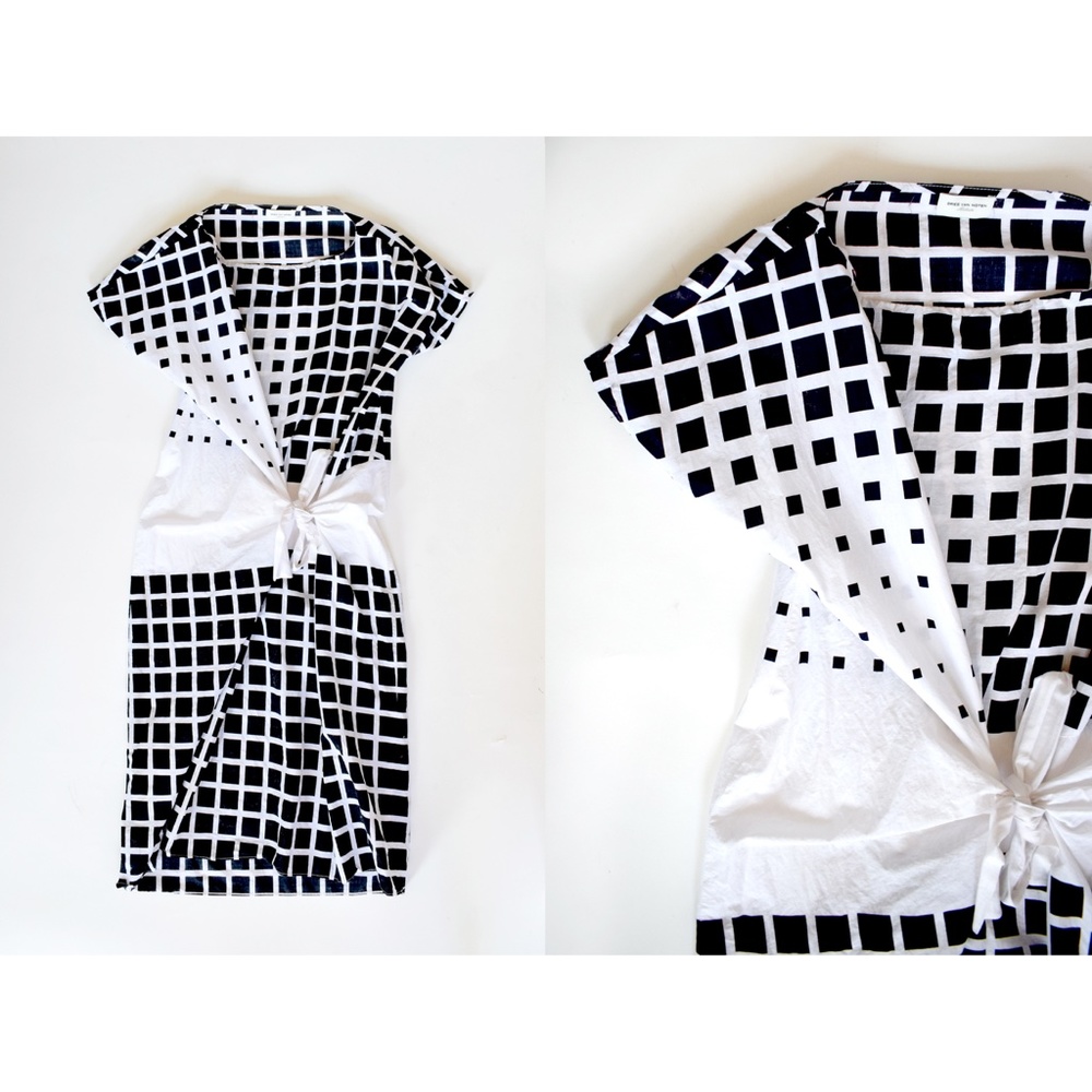 Dries Van Noten Dress M Midi Dress M Midi Summer Dress M Black And White Dress M